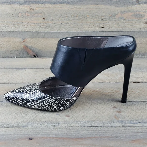 Sam Edelman Woman's  Leather Monroe  Heels  Black White - Picture 7 of 12